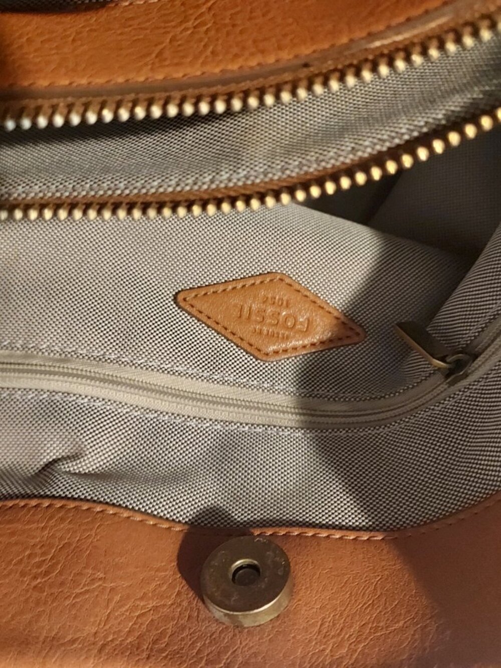 Fossil Maya Double Handle Pebble Leather Satchel - Picture 8 of 8